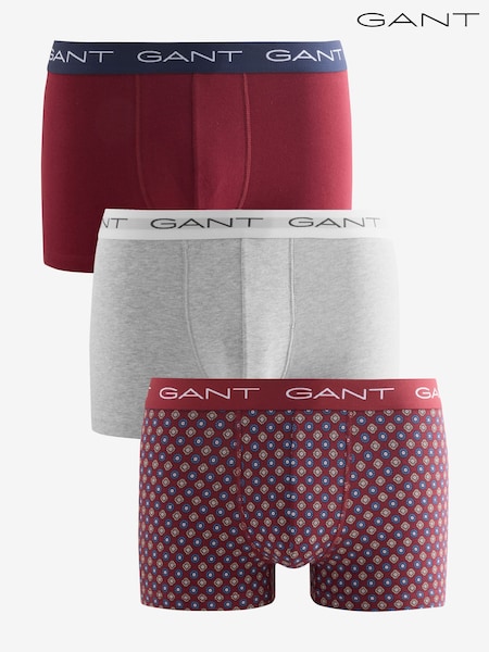 GANT Red Geometric Print Boxers 3 Pack (H67525) | €66