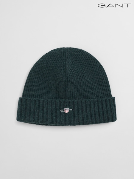 GANT Green Shield Wool Blend Beanie Hat (H67526) | €63