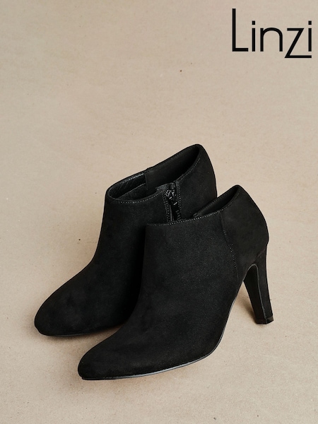 Linzi Black Wise Ankle Bootie With Stiletto Heel (H67696) | €56