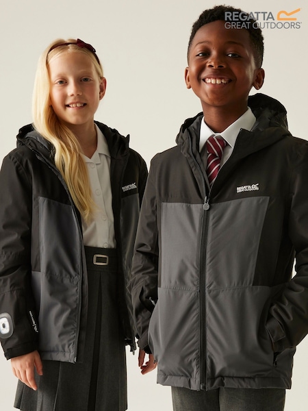 Regatta Black Beamz Britelight Waterproof Jacket (H68023) | 243 QAR