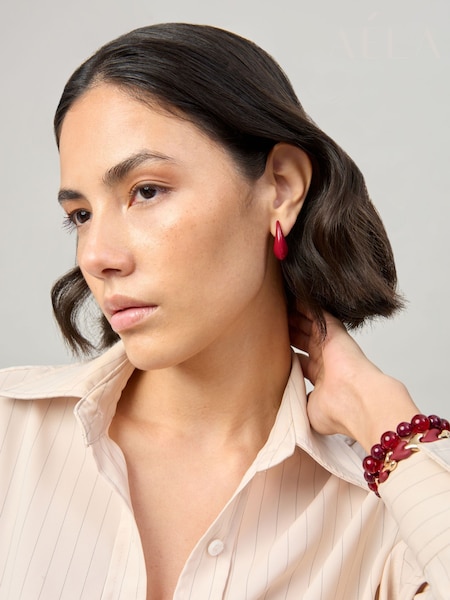 Aela Red Domed Multipack Earrings (H68097) | ‏102 د.إ.‏