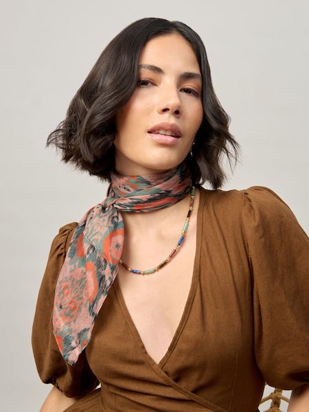Aela Green Abstracted Print Scarf (H68129) | €21