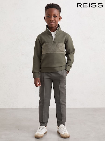 Reiss Selin Interlock Velour Panel Zip Sweatshirt (H68164) | 59 €