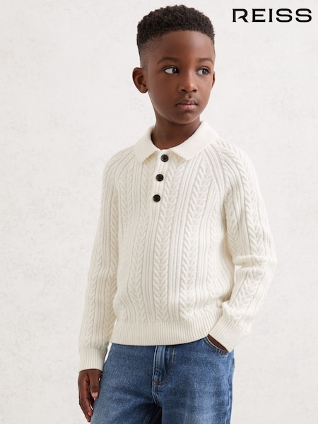 Reiss Off White Evesham Polo Shirt (H68172) | 338 QAR