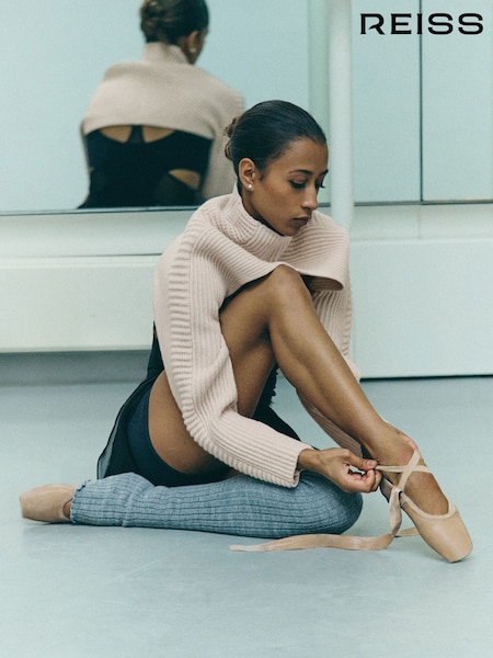 Reiss Blush Pink Rose Reiss | Royal Ballet Cropped Jumper (H68287) | €185