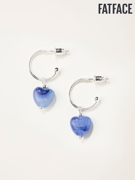 FatFace Heart Bead Hoop Earrings (H68343) | ‏65 ر.ق.