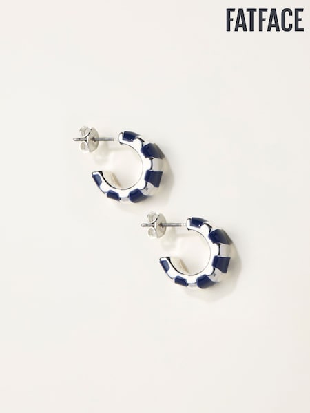 FatFace Blue Enamel Hoop Earrings (H68354) | €13.50