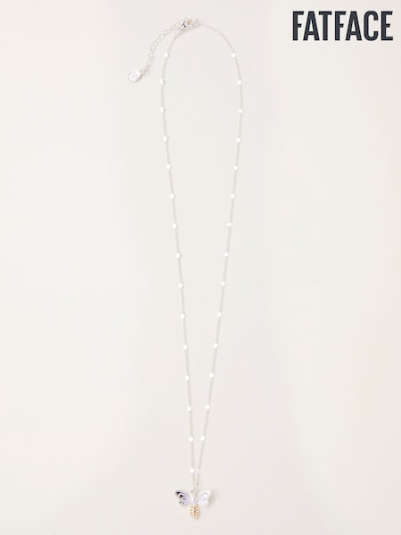FatFace Silver Tone Bee Nacklace (H68361) | 75 QAR