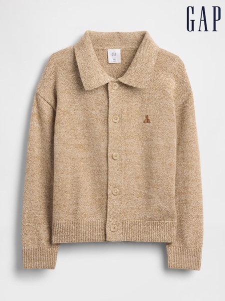 Gap Beige Collared Button-Front Sweatshirt (6mths-5yrs) (H68405) | €37