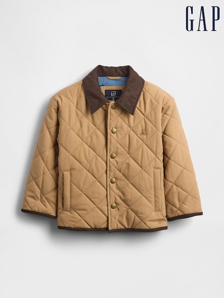 Gap Brown Lightweight Quilted Field Jacket (6mths-5yrs) (H68410) | €66
