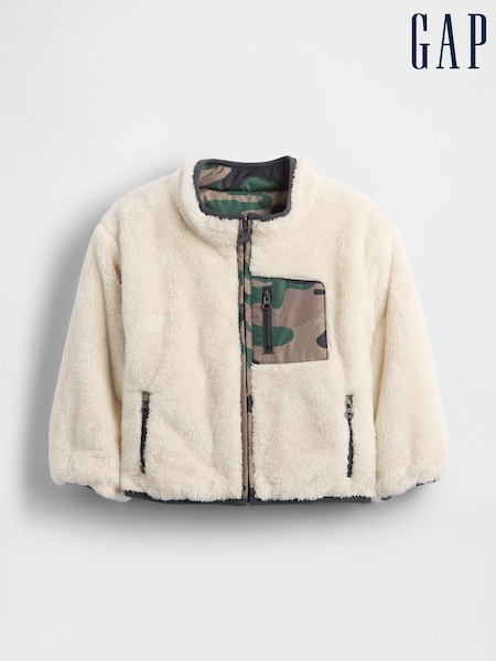 Gap Cream Lightweight Sherpa Reversible Jacket (6mths-5yrs) (H68425) | €66