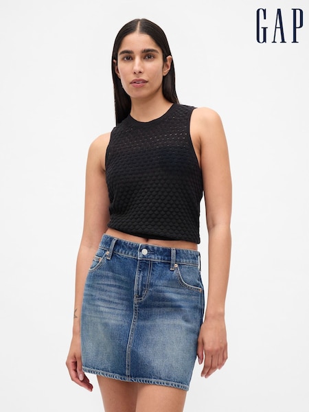 Gap Black Lightweight Soft Touch Crop Sleeveless Vest (H68433) | 190 zł