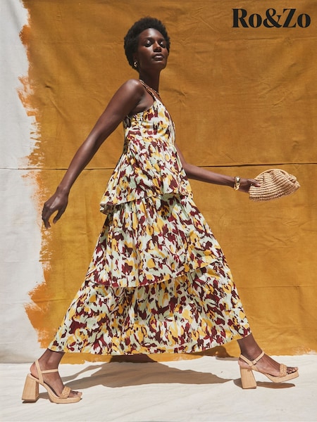 Ro&Zo Confetti Printed Tiered Dress (H68581) | 217 €
