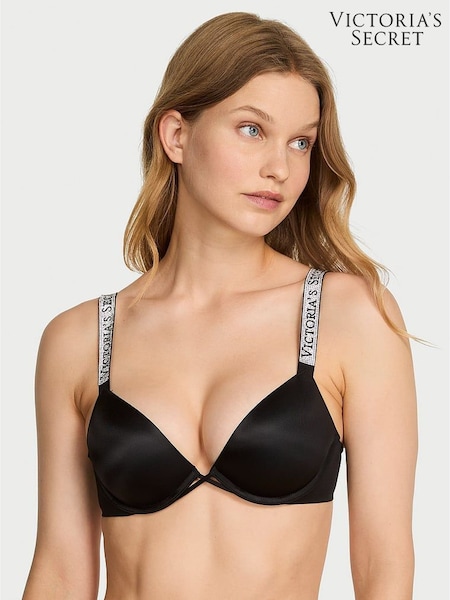 Victoria's Secret Black Push Up Shine Strap Bra (H68643) | €70