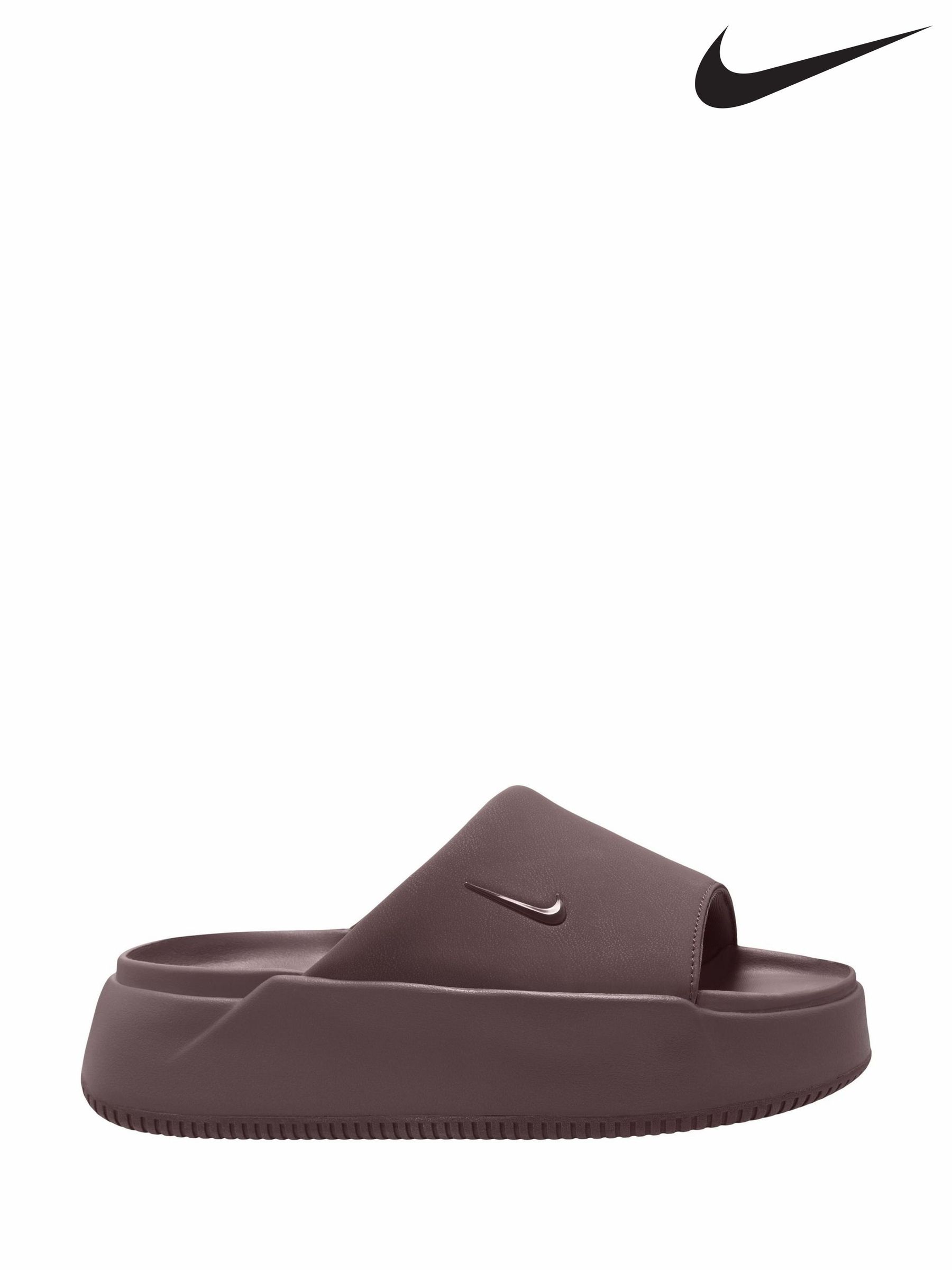 nike flip flops brown