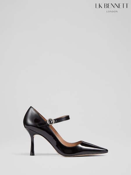 LK Bennett Black Camille Patent Mary Jane Courts (H68889) | €343