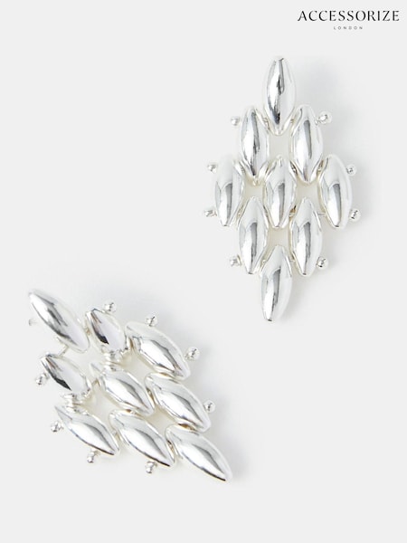 Accessorize Silver Tone Diamond Drop Earrings (H68945) | €28