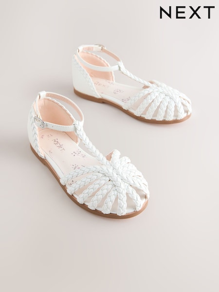 White Plaited Fisherman Sandals (H69150) | AED112 - AED147