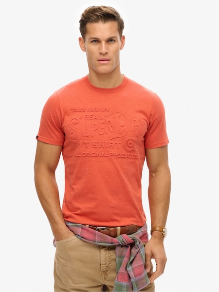 Superdry Orange Workwear Embossed Relaxed T-Shirt (H69224) | 148 QAR
