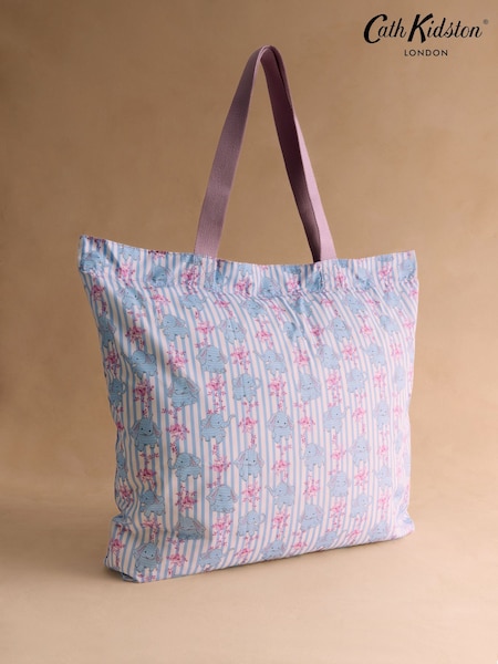 Cath Kidston Blue Nana Elephant Print Large Foldaway Tote Bag (H69435) | ₪141