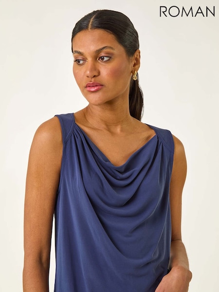 Roman Cowl Neck Stretch Top (H69489) | R$ 385