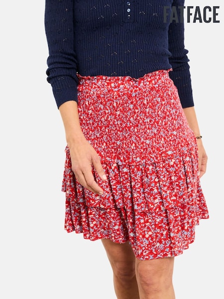FatFace Maelle Red Surf Ditsy Skirt (H69518) | $123
