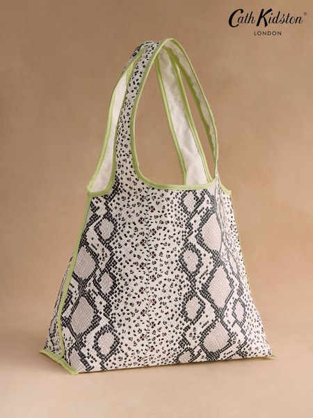 Cath Kidston Black/White Snake Print Marylebone Shopper (H69535) | Rp 992,000