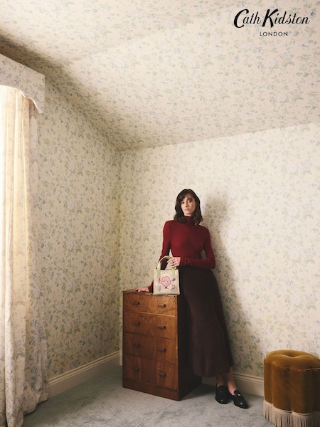 Cath Kidston Cream Easter Bunny Print Small Book Bag (H69565) | $50