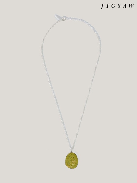 Jigsaw Green Jasper Pendant Necklace (H69611) | €108
