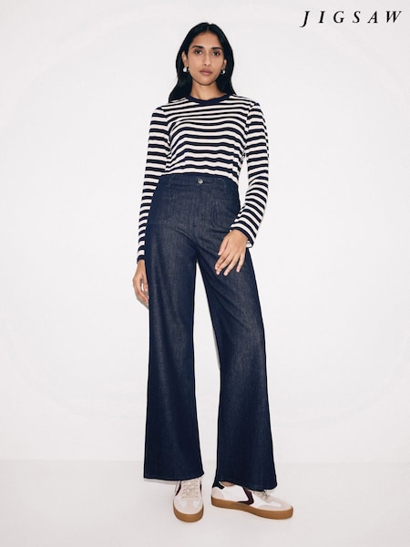 Jigsaw Blue Rhea Patch Pocket Jeans (H69615) | €140