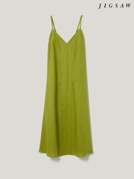 Jigsaw Green Linen Beach Sundress (H69618) | €198
