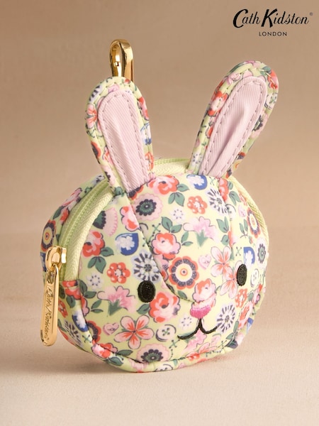 Cath Kidston Yellow Ditsy Rabbit Print Clip On Purse (H69788) | SGD 35