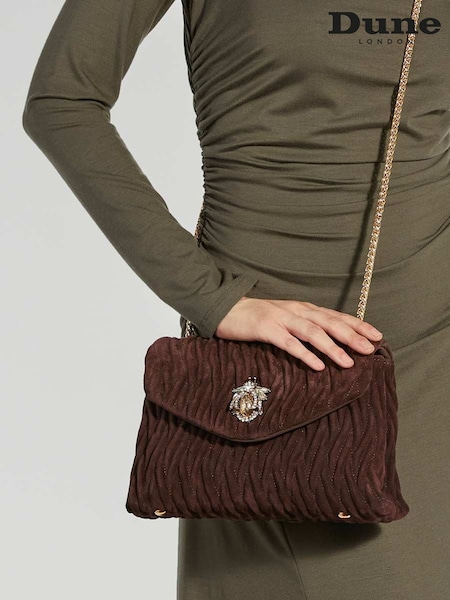 Dune London Brown Darling Bug Quilt Shoulder Bag (H69846) | €228
