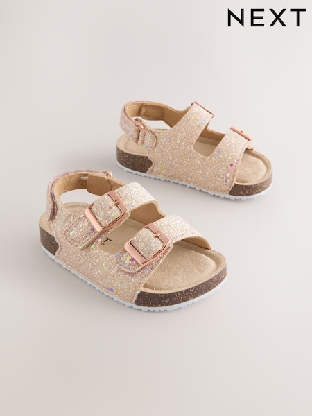 Roségold Glitzer - Corkbed Double Two Strap Sandals (H69855) | 21 € - 24 €