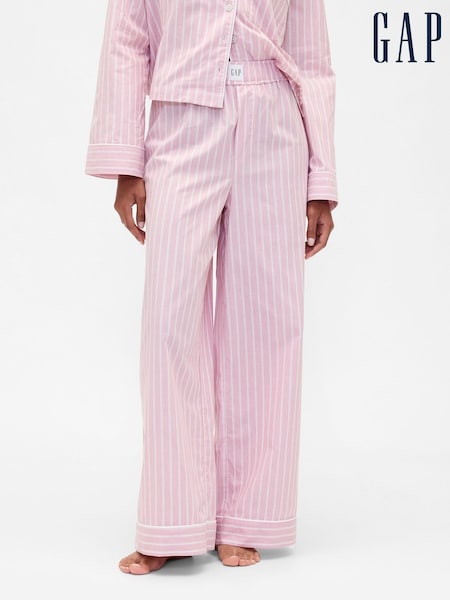 Gap Pink 100% Cotton Poplin Pyjama Set (H69930) | €66