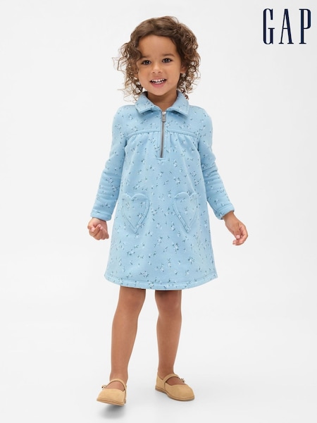Gap Blue VintageSoft Half Zip Dress (6mths-5yrs) (6mths-5yrs) (H69941) | €33