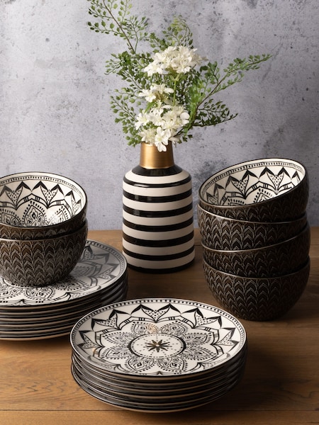Code Maison 12 Piece Black Inari Dinner Set (H69986) | €68