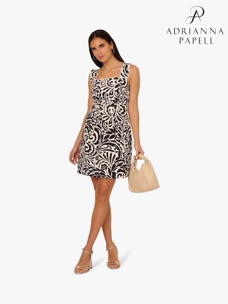 Adrianna Papell Scallop Edged Short Dress (H69999) | AZN 348