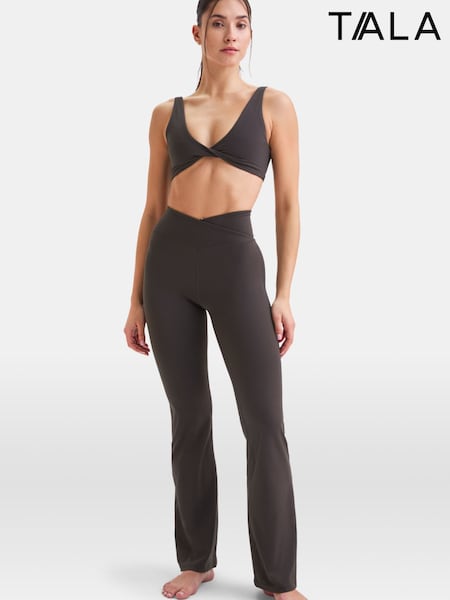 TALA Brown DayFlex Wrap High Waisted Flare 30 Cool Espresso Leggings (H70015) | €82