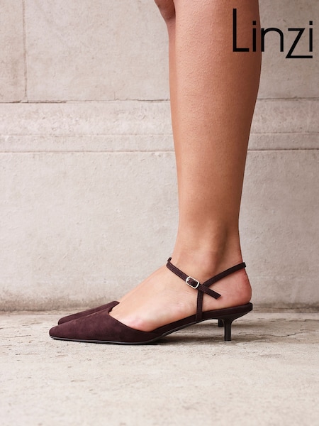 Linzi Brown Vogue Kitten Heel Courts (H70023) | €58