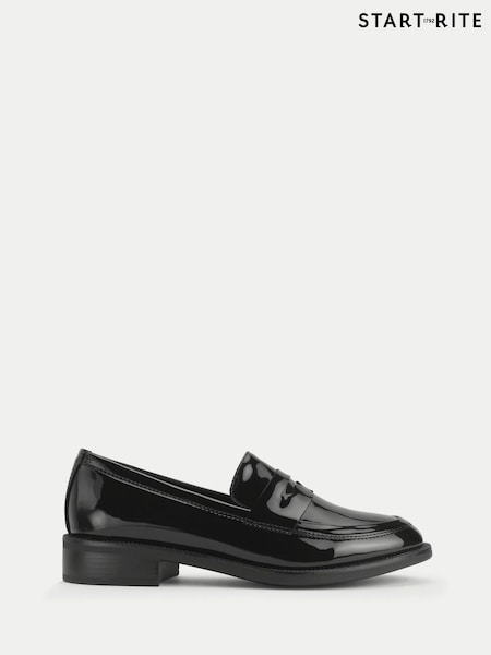Start-Rite Senior Girls Milan Patent Loafer Style School Black Shoes (H70073) | €79
