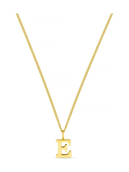 Orelia Luxe Gold Tone E Initial Waterproof Necklace with Giftbox (H70126) | €51