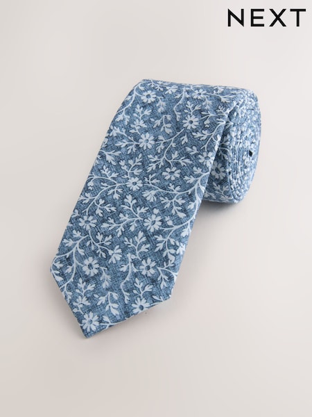 Dark Blue Floral Tie (3-16yrs) (H70166) | €10