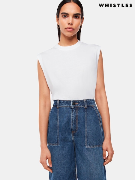 Whistles White Edie Sleeveless Vest (H70201) | R$ 385