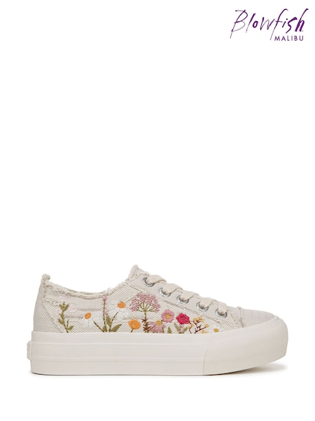 Blowfish Malibu Regular Fit Cream Sadie Sun Lace-Up Trainers (H70321) | AZN 150