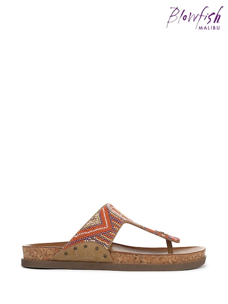 Blowfish Malibu Regular Fit Orange Lyric Toe Post Sandals (H70325) | AZN 163