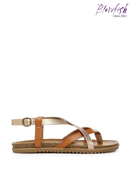 Blowfish Malibu Regular Fit Gold Mirenda Gladiator Sandals (H70335) | R$ 545