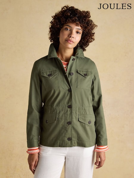 Joules Twyford Khaki Green Lightweight Utility Jacket (H70471) | $187