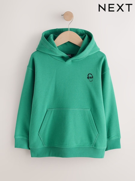 Mid Green Skull Sign Off Hoodie (3-16yrs) (H70518) | R$ 90 - R$ 135