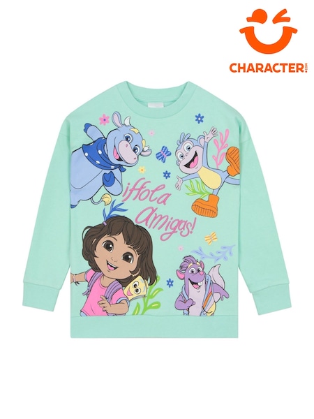 Character Green Dora The Explorer Embroidered Sweatshirt (H70520) | 109 QAR